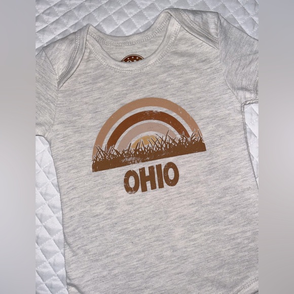 Home Free Brand OHIO Infant Unisex One Piece Beige Brown Rainbow Size 3-6 mths - Picture 2 of 5